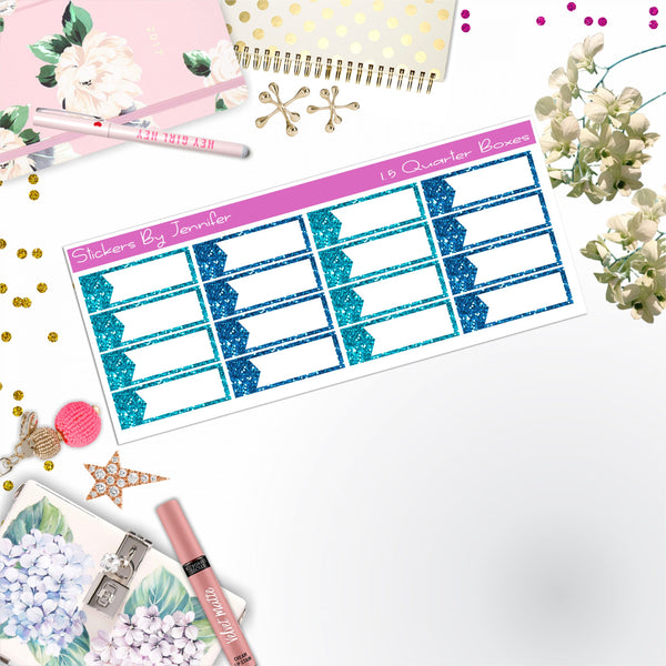 Quarter Boxes 006 Planner Stickers, Journal Stickers, Functional Planner Stickers, Stationary Stickers