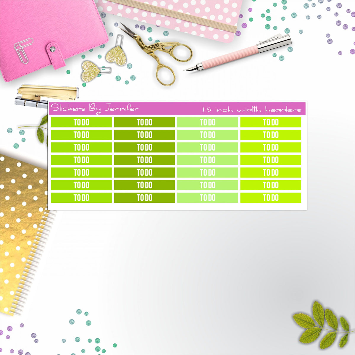 To Do 060 Planner Headers, Planner Stickers, Journal Stickers, Functional Planner Stickers, Stationary Stickers