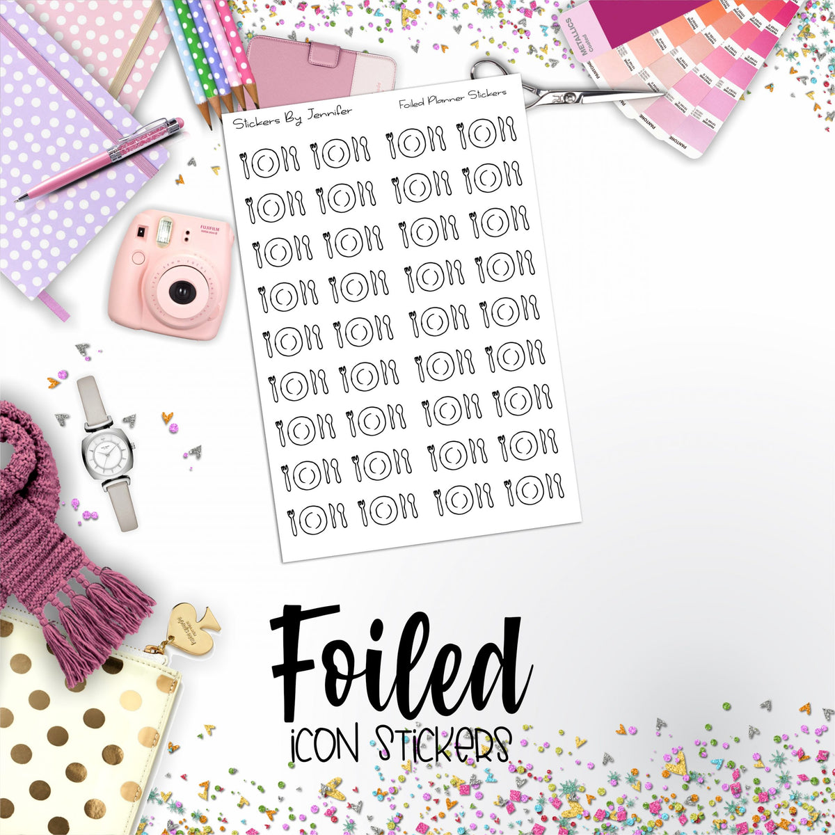 Dinner Plate Functional Sticker Sheet