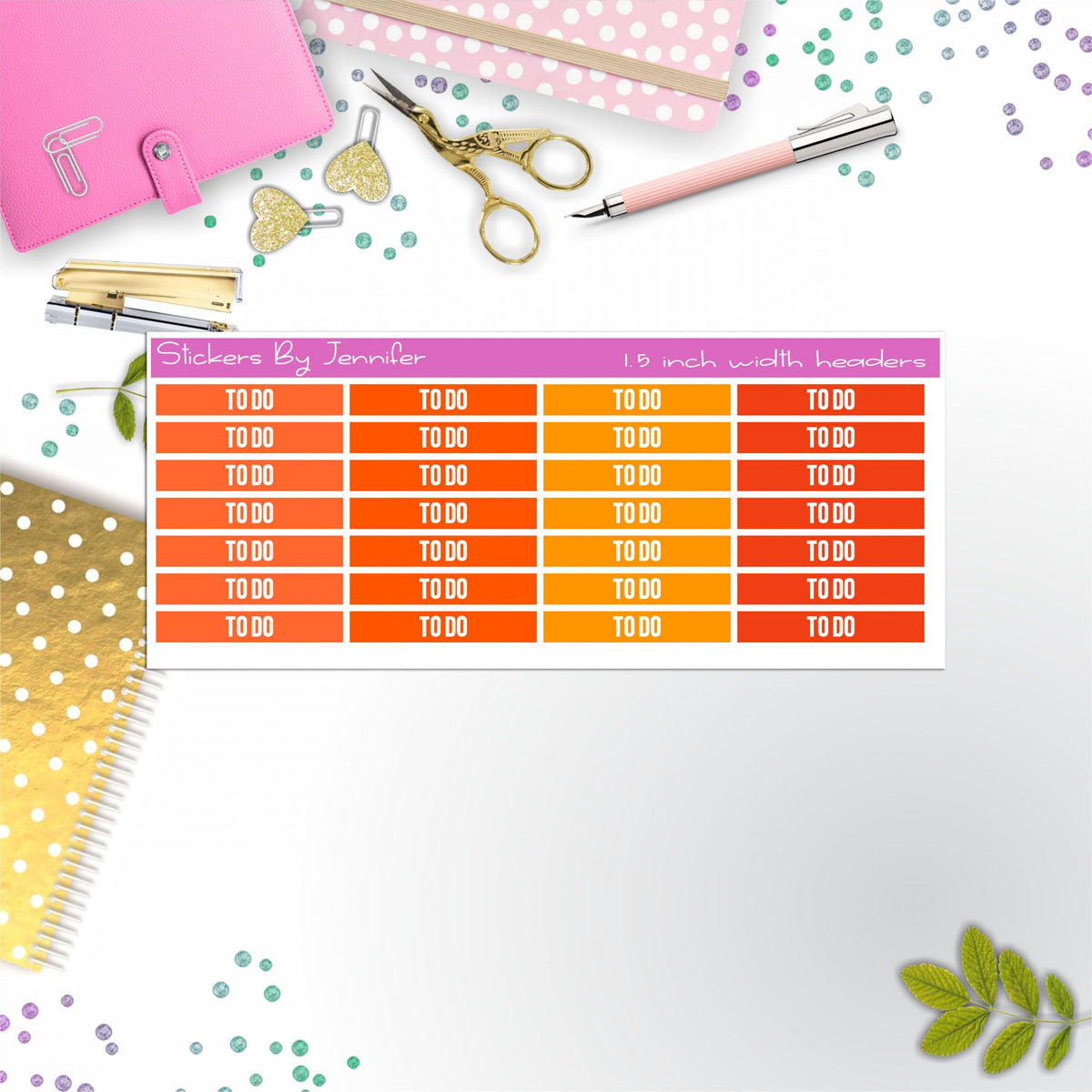 To Do 062 Planner Headers, Planner Stickers, Journal Stickers, Functional Planner Stickers, Stationary Stickers