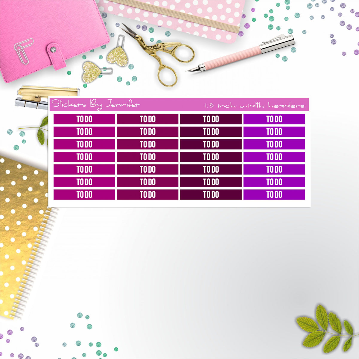 To Do 066 Planner Headers, Planner Stickers, Journal Stickers, Functional Planner Stickers, Stationary Stickers