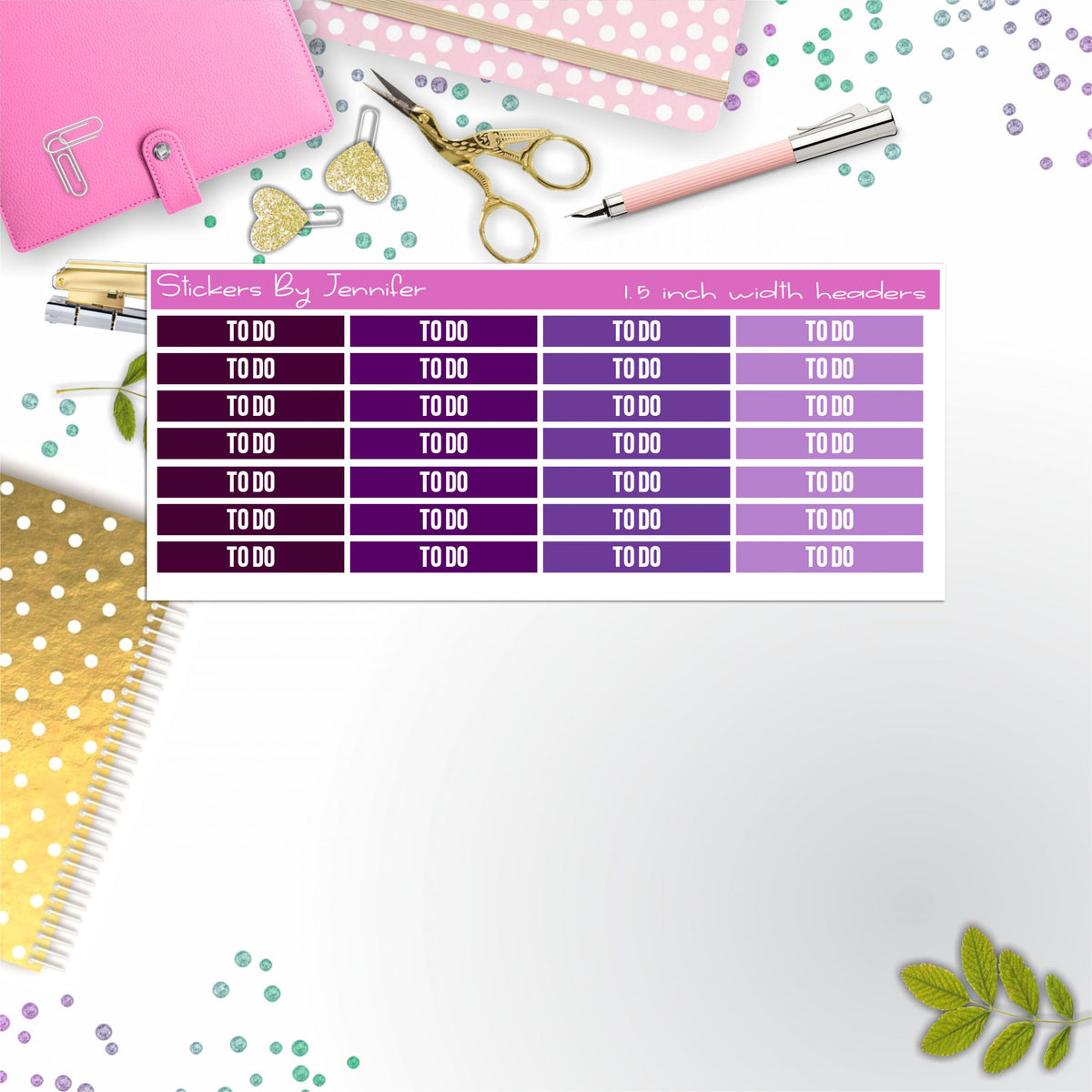 To Do 067 Planner Headers, Planner Stickers, Journal Stickers, Functional Planner Stickers, Stationary Stickers
