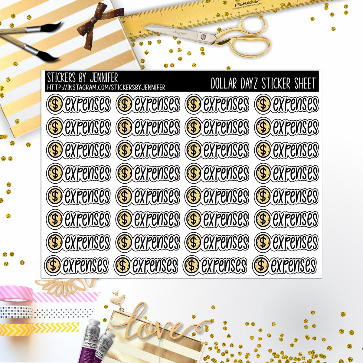 Deco Mini DD699 Planner Stickers, Bullet Journal, Functional Planner Stickers, Stationary Stickers
