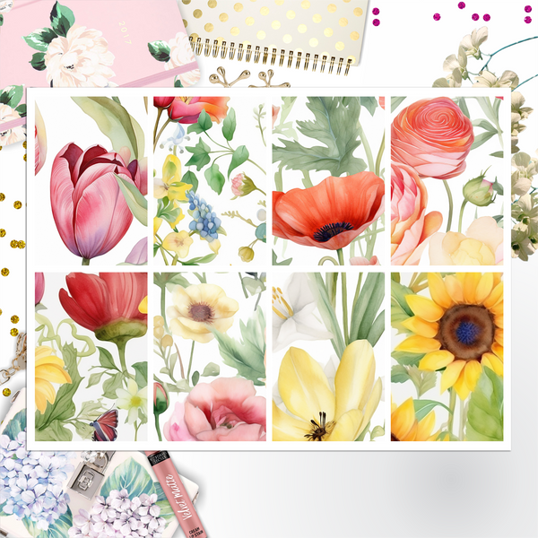Summer Floral Full Box Big Happy Planner, Erin Condren, Classic Happy Planner