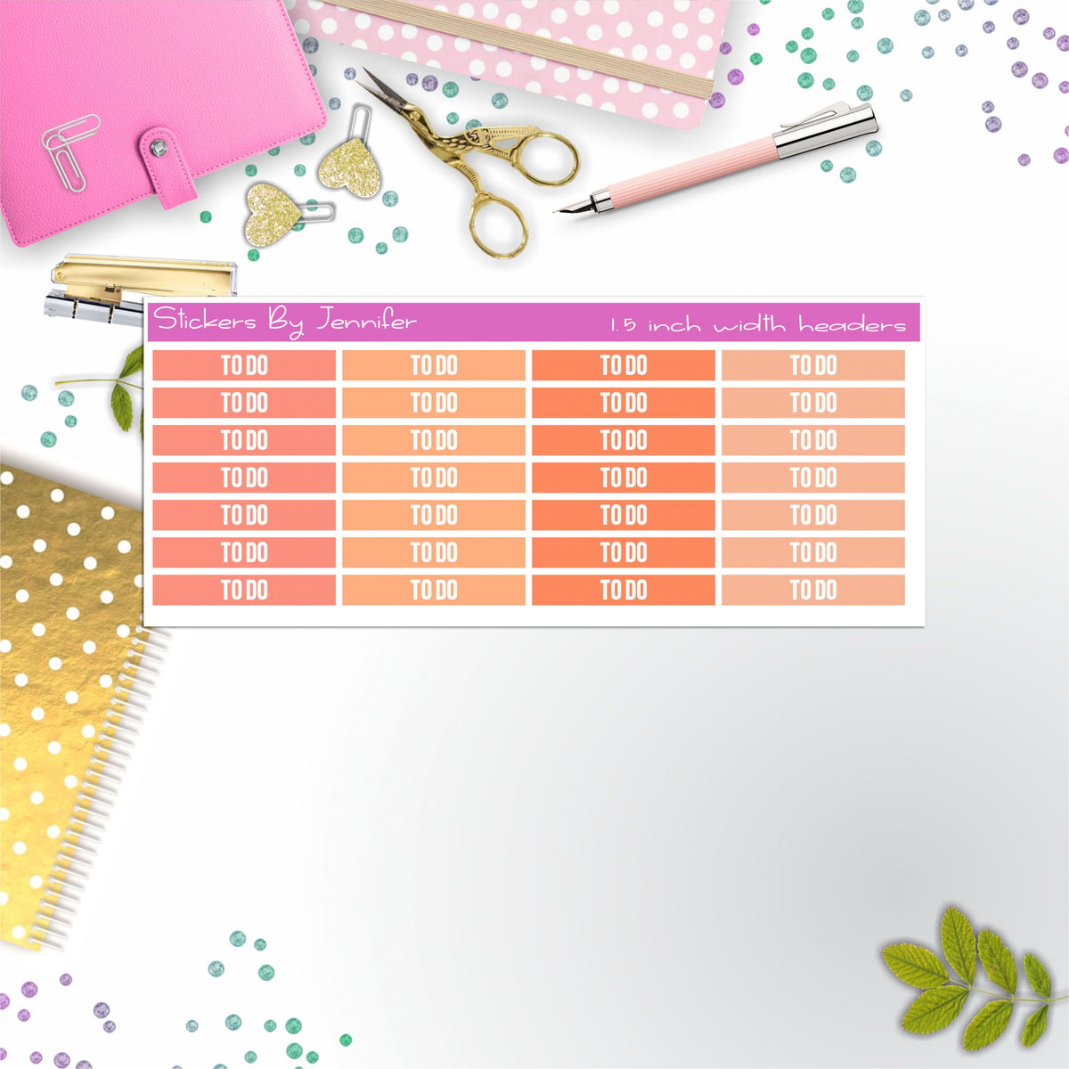 To Do 073 Planner Headers, Planner Stickers, Journal Stickers, Functional Planner Stickers, Stationary Stickers