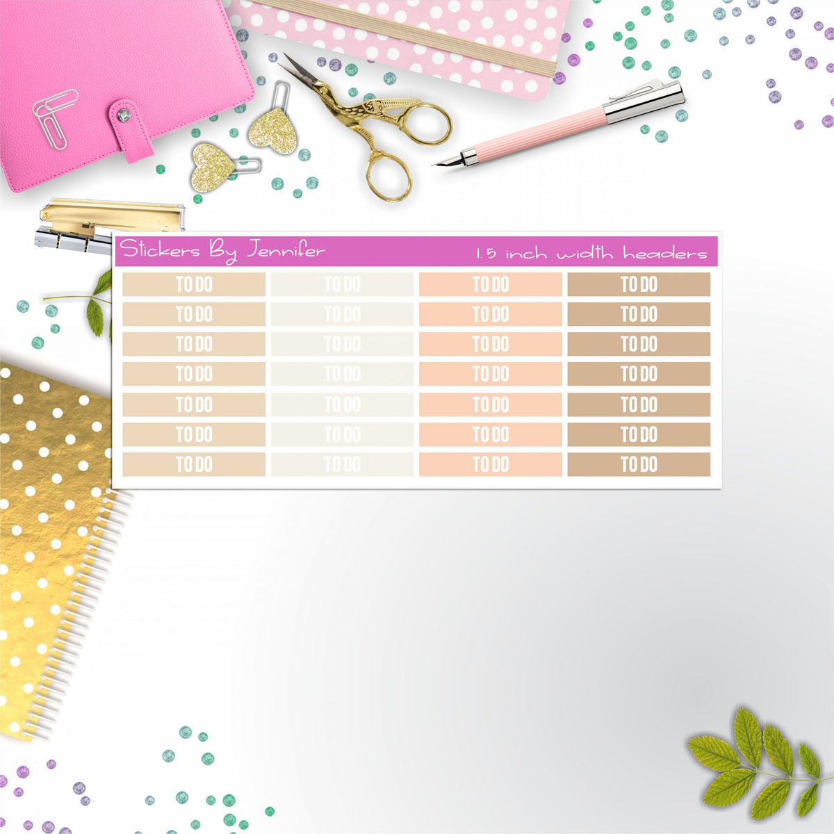 To Do 074 Planner Headers, Planner Stickers, Journal Stickers, Functional Planner Stickers, Stationary Stickers