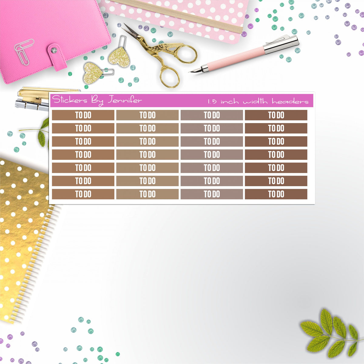 To Do 075 Planner Headers, Planner Stickers, Journal Stickers, Functional Planner Stickers, Stationary Stickers