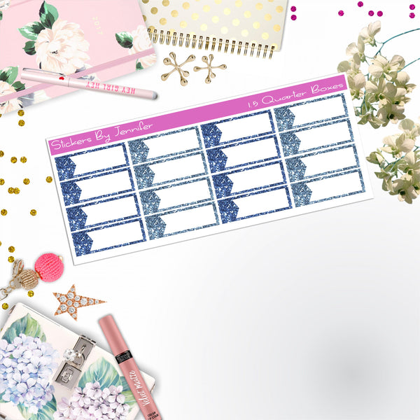 Quarter Boxes 008 Planner Stickers, Journal Stickers, Functional Planner Stickers, Stationary Stickers