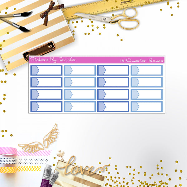 Quarter Boxes 008 Planner Stickers, Journal Stickers, Functional Planner Stickers, Stationary Stickers