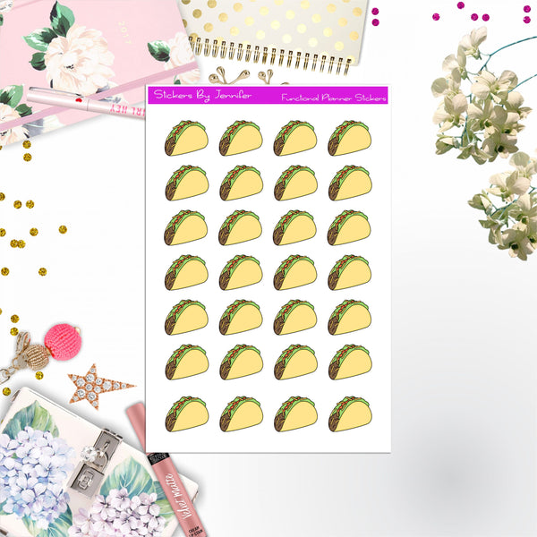 Tacos Stickers, Planner Stickers, Journal Stickers, Functional Planner Stickers, Stationary Stickers
