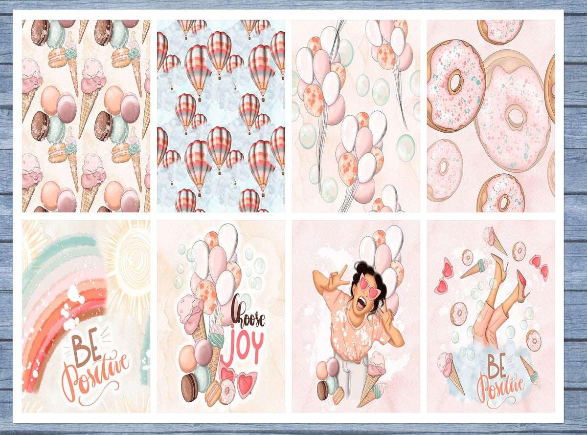 Be Positive Full Box Planner Stickers, Big Happy Planner, Erin Condren, Classic Happy Planner