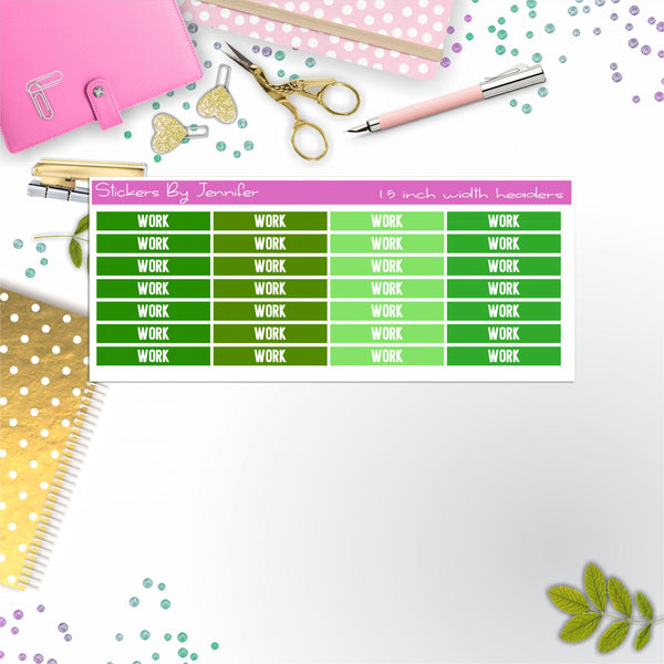 Work 084 Planner Headers, Planner Stickers, Journal Stickers, Functional Planner Stickers, Stationary Stickers