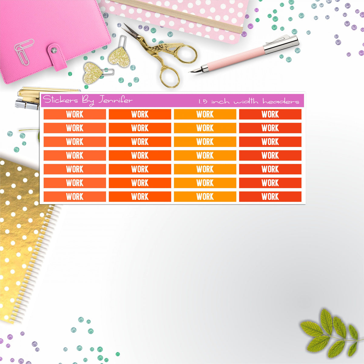 Work 087 Planner Headers, Planner Stickers, Journal Stickers, Functional Planner Stickers, Stationary Stickers