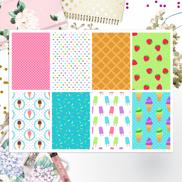 Summer Treats Full Box Big Happy Planner, Erin Condren, Classic Happy Planner