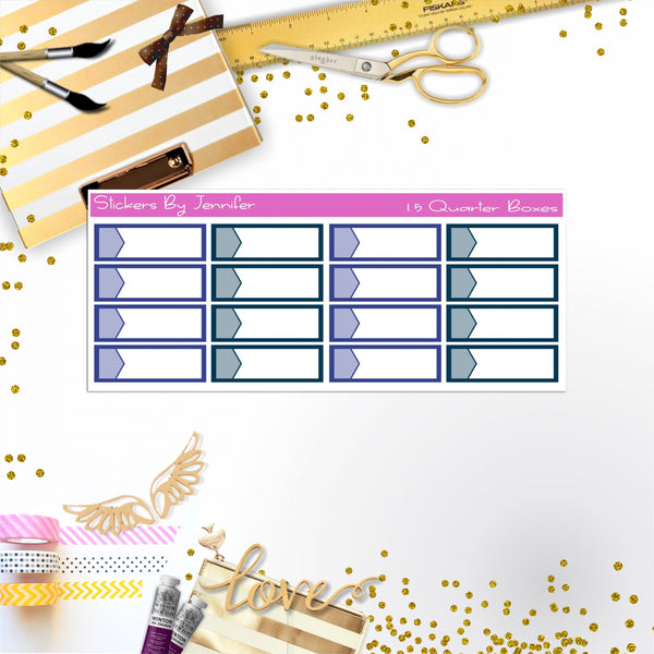 Quarter Boxes 009 Planner Stickers, Journal Stickers, Functional Planner Stickers, Stationary Stickers