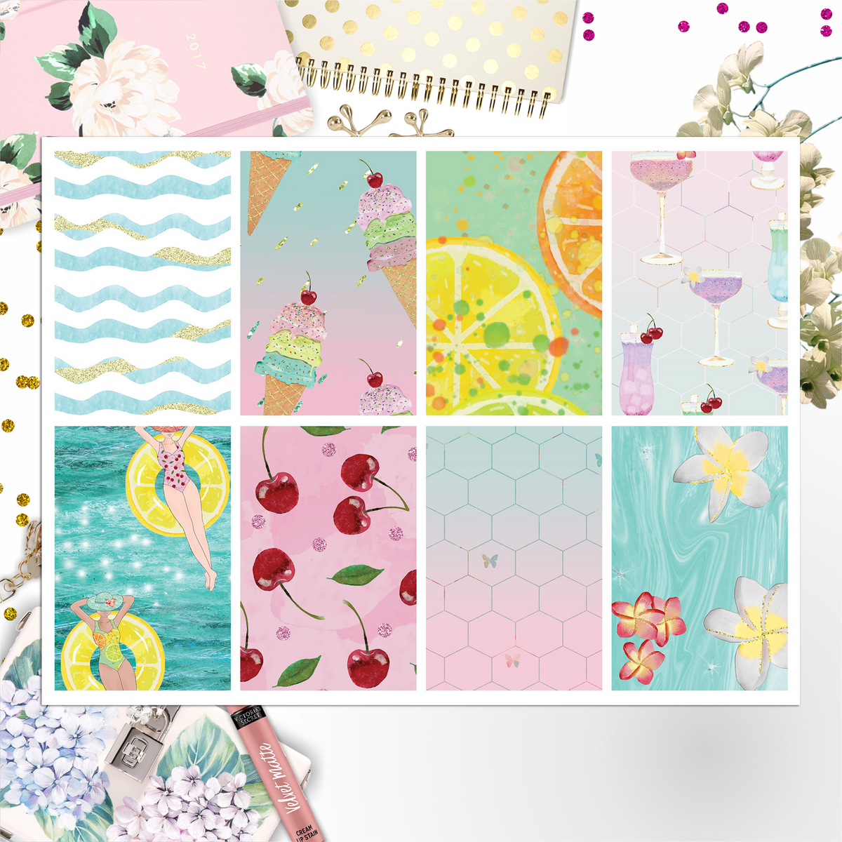 Summer Life Full Box Big Happy Planner, Erin Condren, Classic Happy Planner