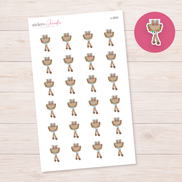 Summer Tassel Bag Outfit Planner Stickers | C-1000