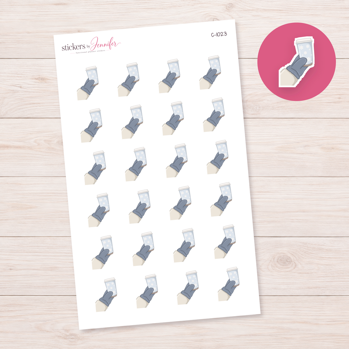 Winter Coffee to Go Planner Stickers | C-1023