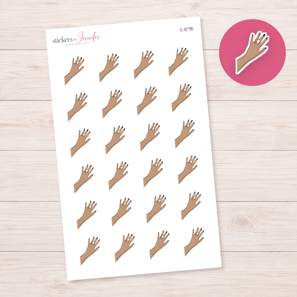 Rings and Black Nails Planner Stickers | C-1078