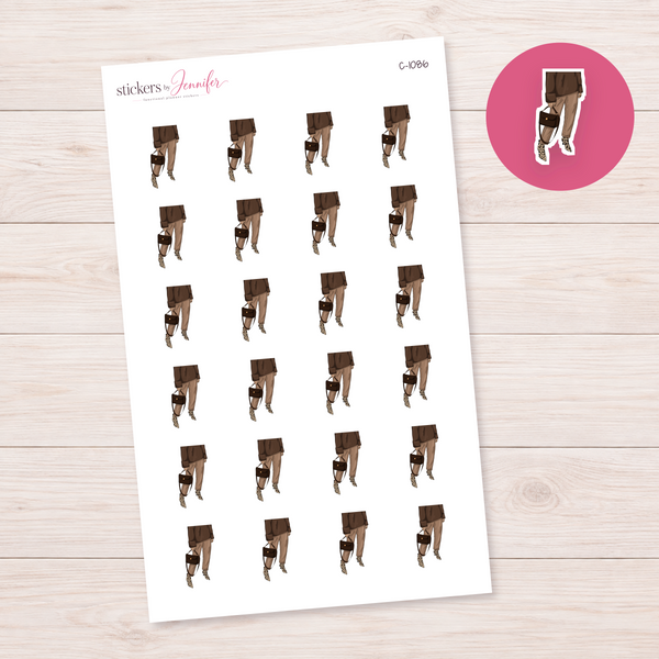 Brown Winter Outfit Planner Stickers | C-1086