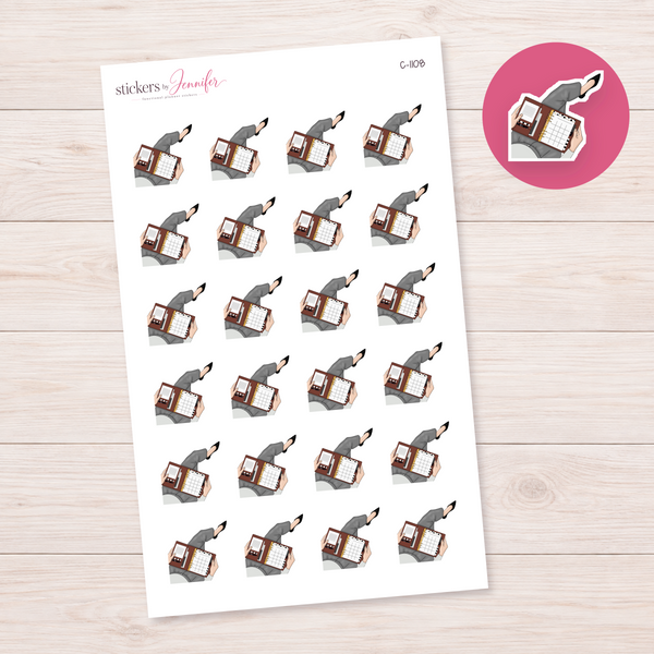 Planner on Lap Planner Stickers | C-1108