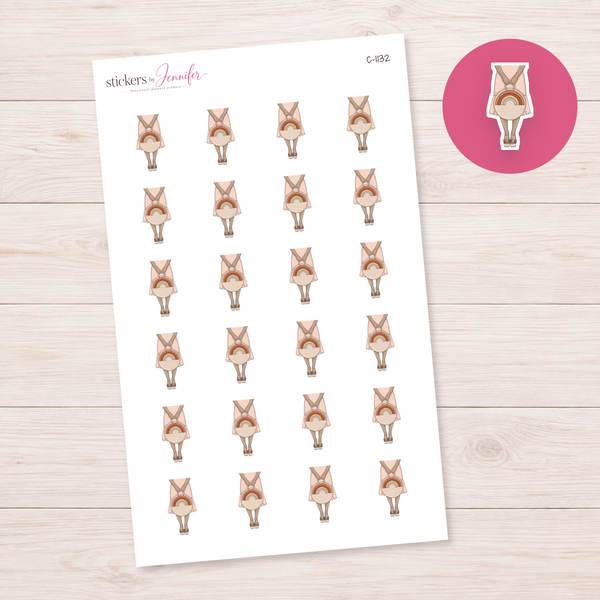 Rainbow Backpack Outfit Planner Stickers | C-1132