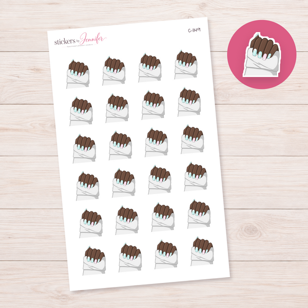 Mint and Blush Manicure Planner Stickers | C-1149