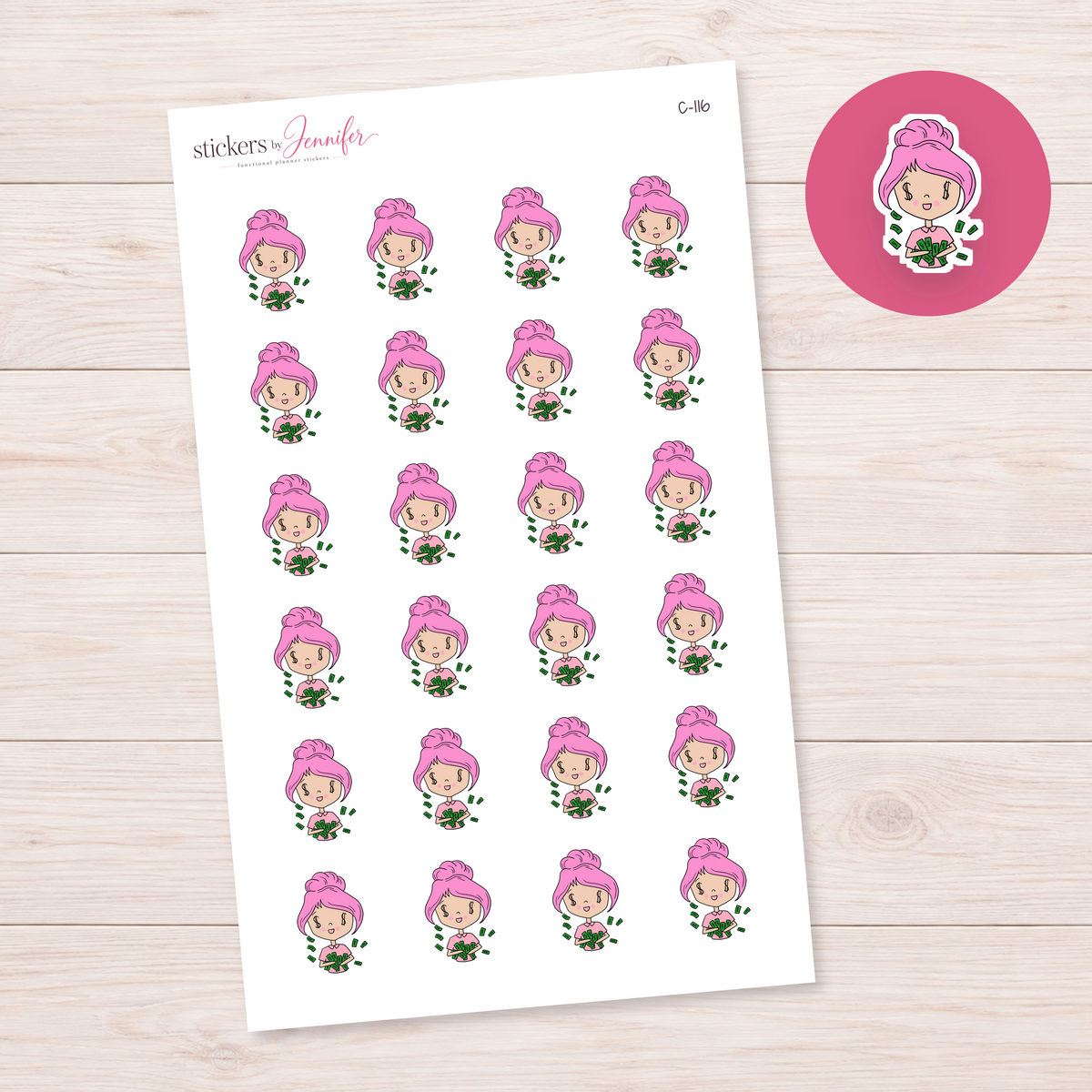 Payday Character Planner Stickers | C-116