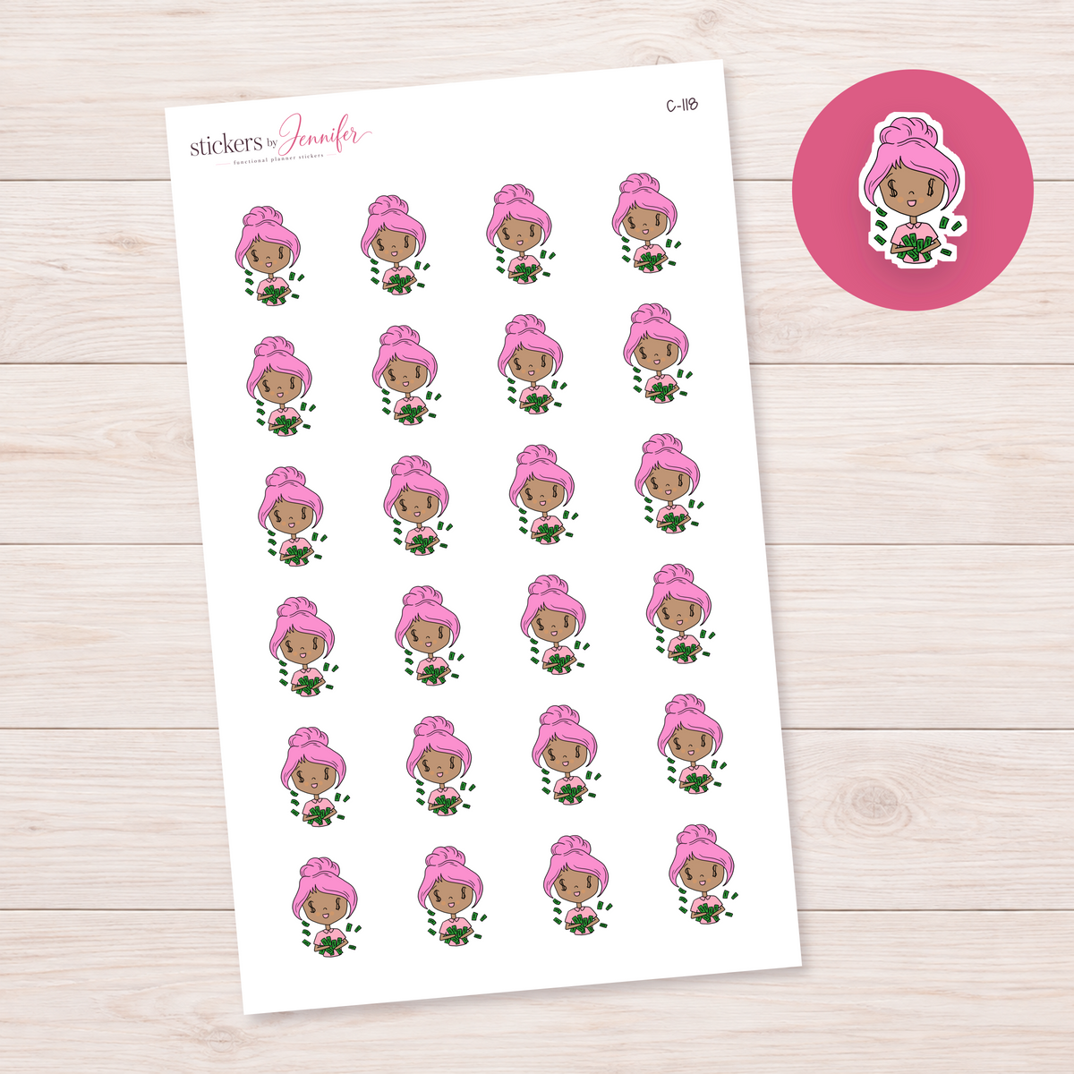Payday Character Planner Stickers | C-118