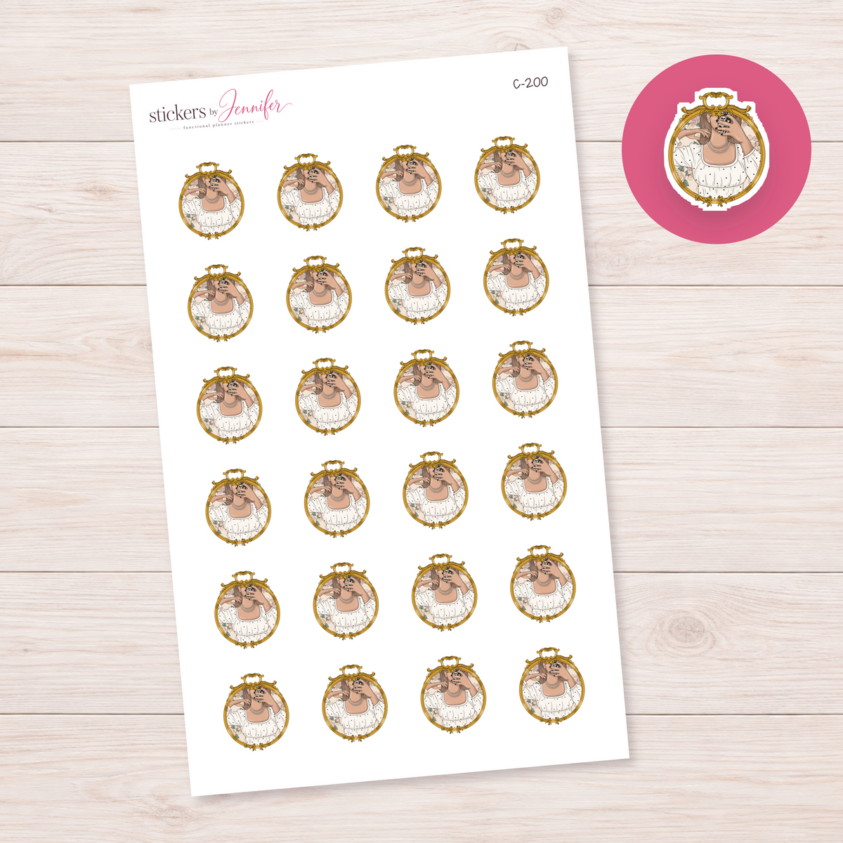 Skincare Mirror Planner Stickers | C-200