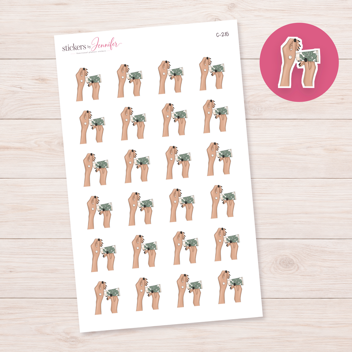 Hand Cream Routine Planner Stickers | C-215
