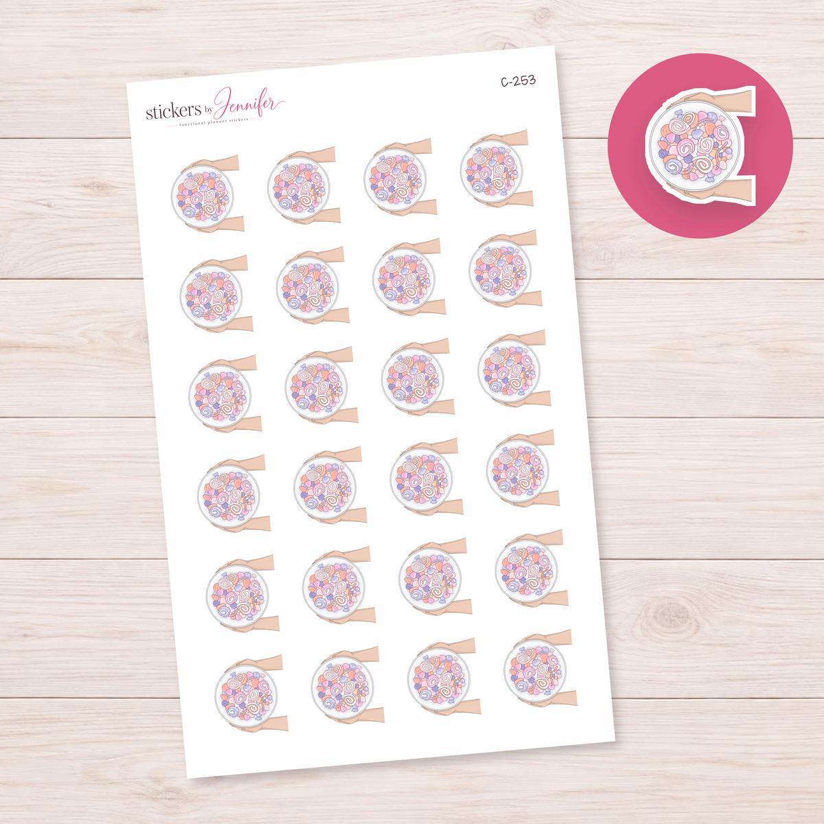 Halloween Sweets Bowl — Light Skin Planner Stickers | C-253