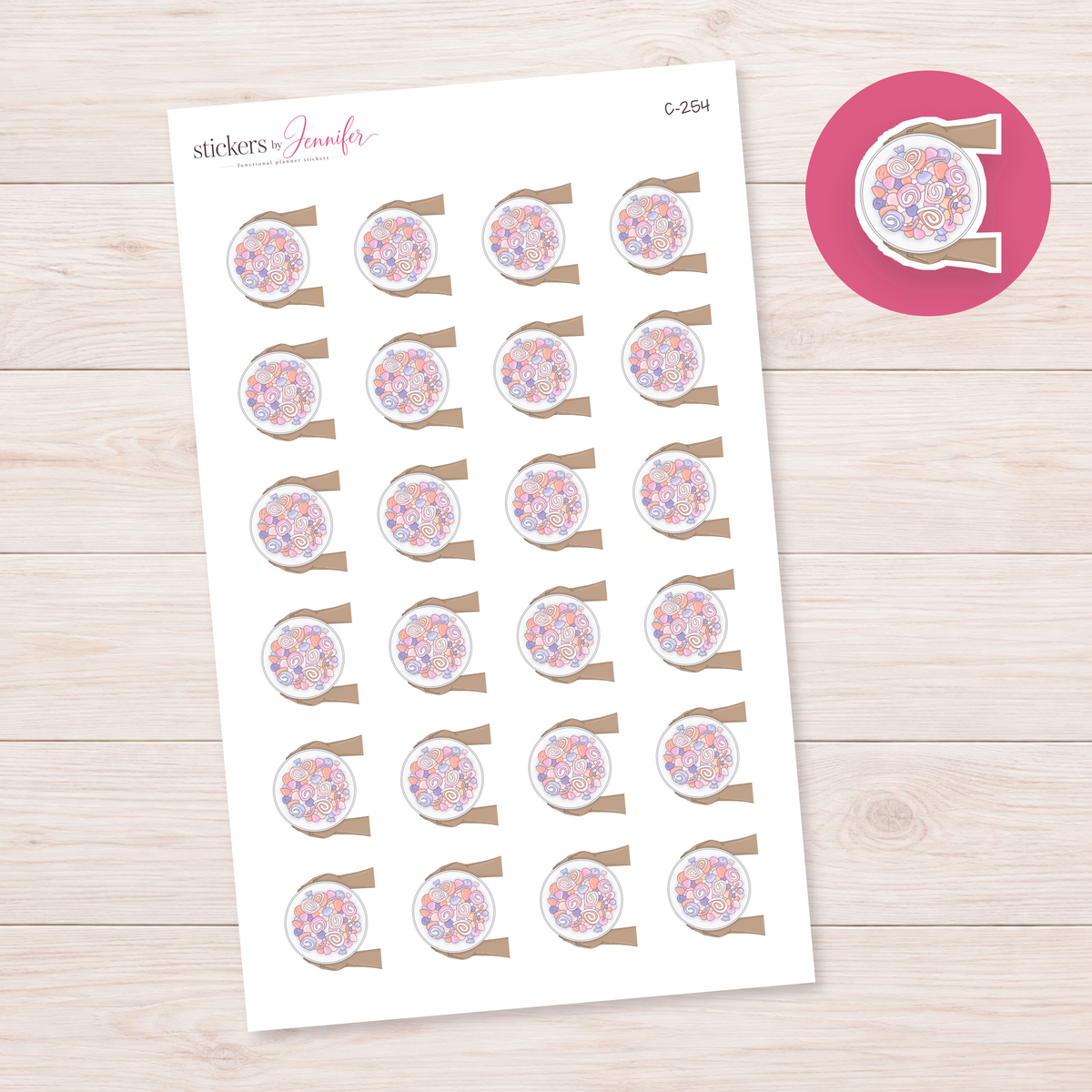 Halloween Sweets Bowl — Tan Skin Planner Stickers | C-254