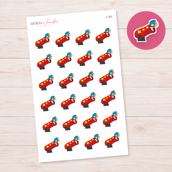 Red Circus Cannon Planner Stickers | C-301