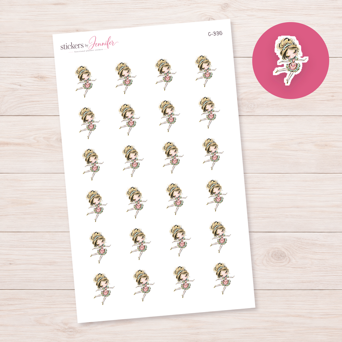 Blonde Fairy Character Planner Stickers | C-335