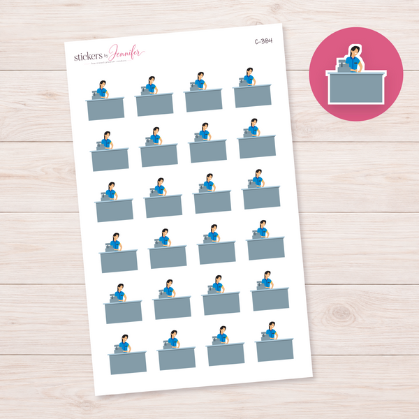 Cashier Planner Stickers | C-384