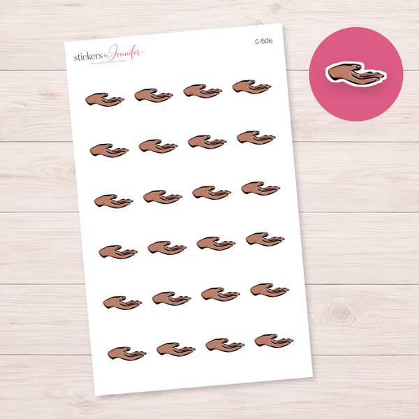 Open Palm Planner Stickers | C-506