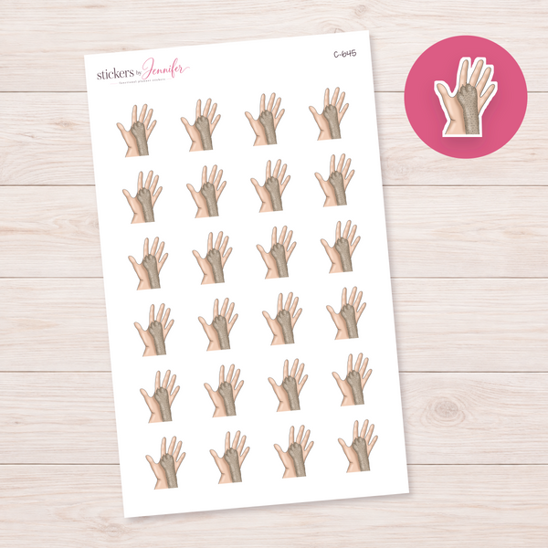 Pet Paw in Hand Planner Stickers | C-645