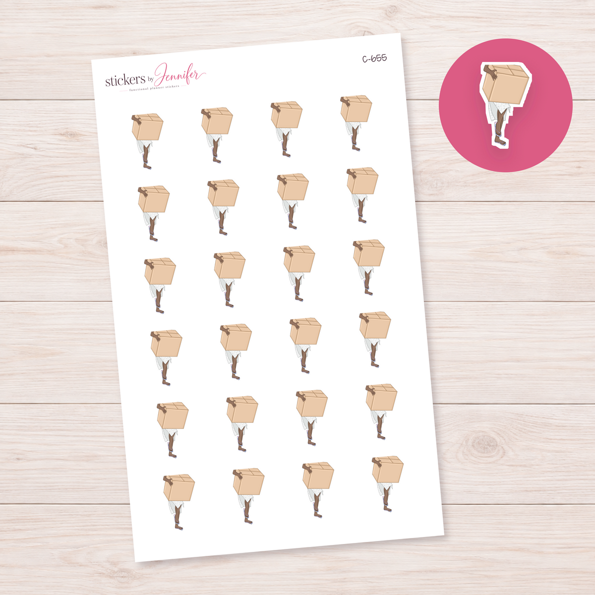 Carrying a Parcel Planner Stickers | C-655