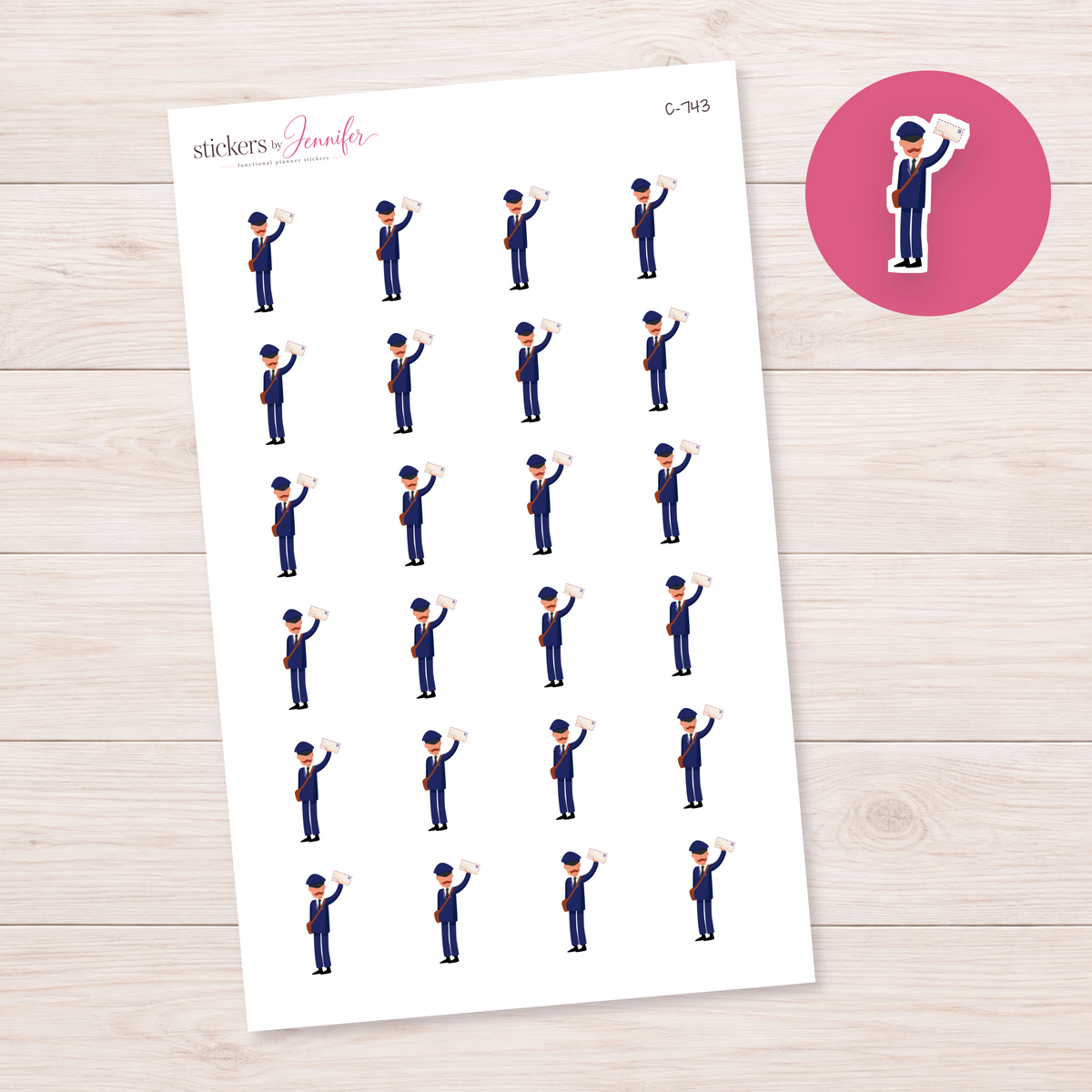 Mail Carrier Planner Stickers | C-743