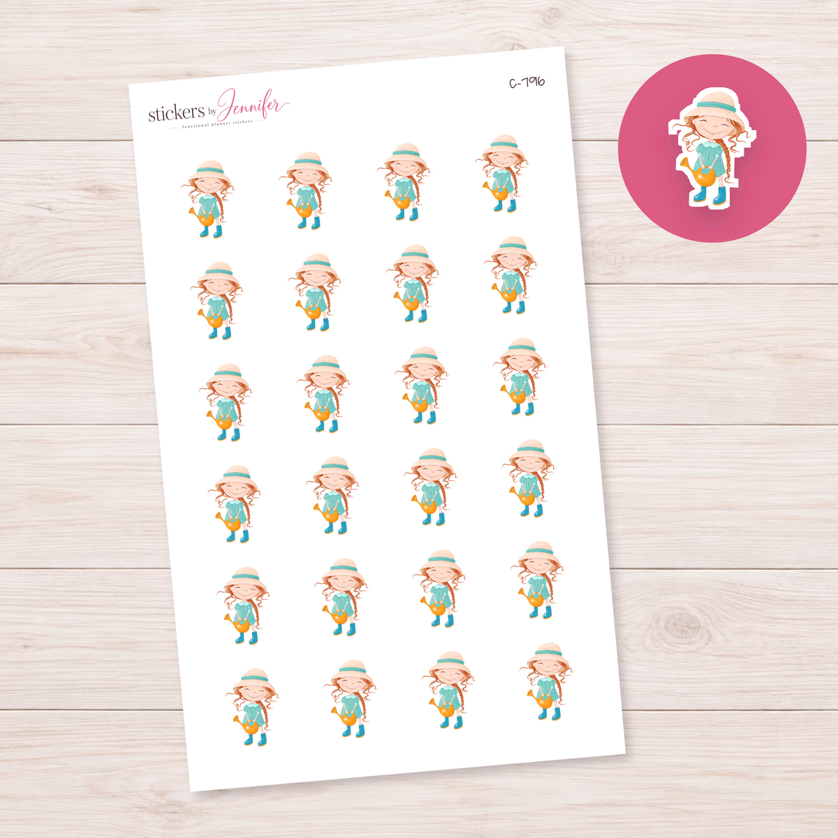 Farm Girl Planner Stickers | C-796
