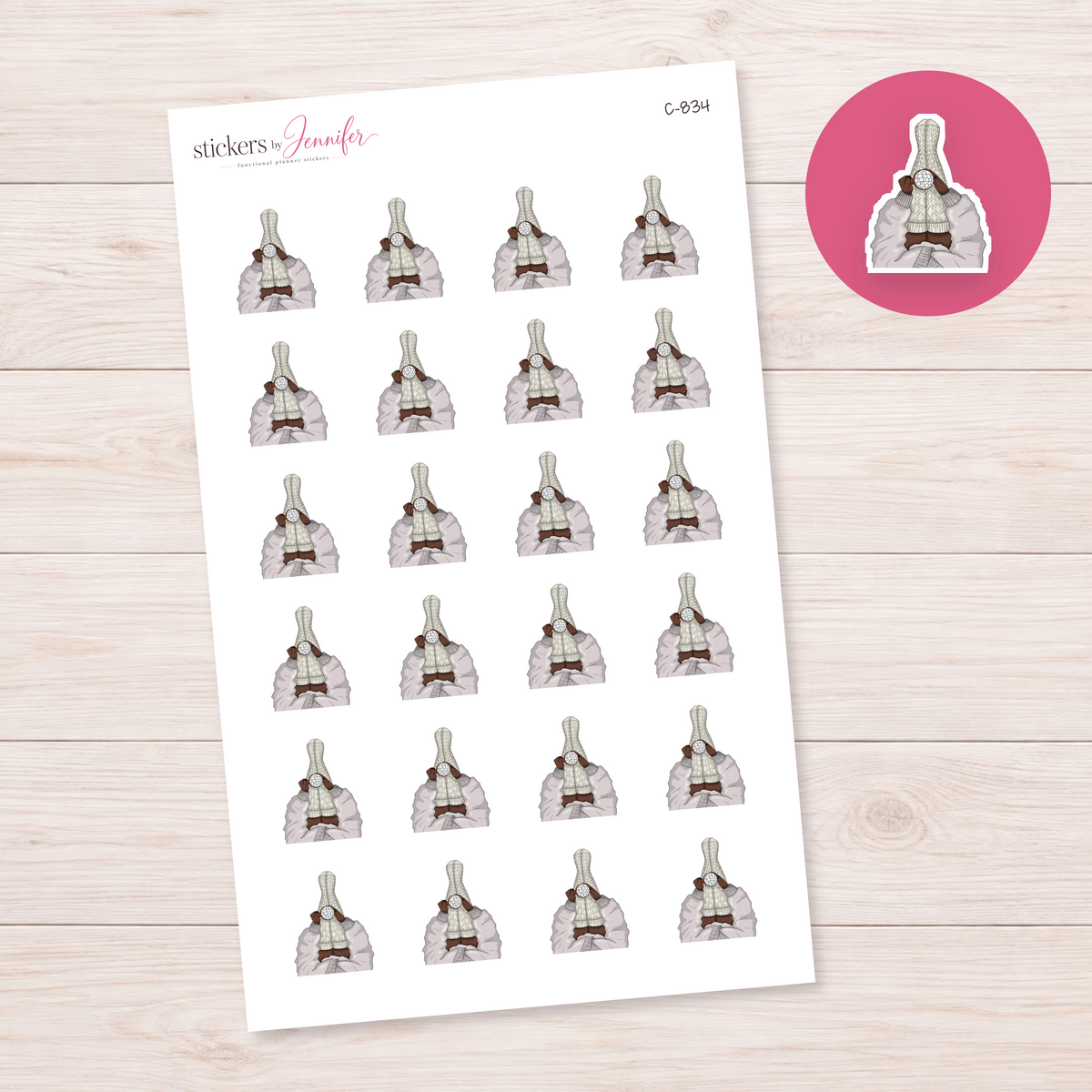 Knit Socks and Cozy Mug — Brown Skin Planner Stickers | C-834