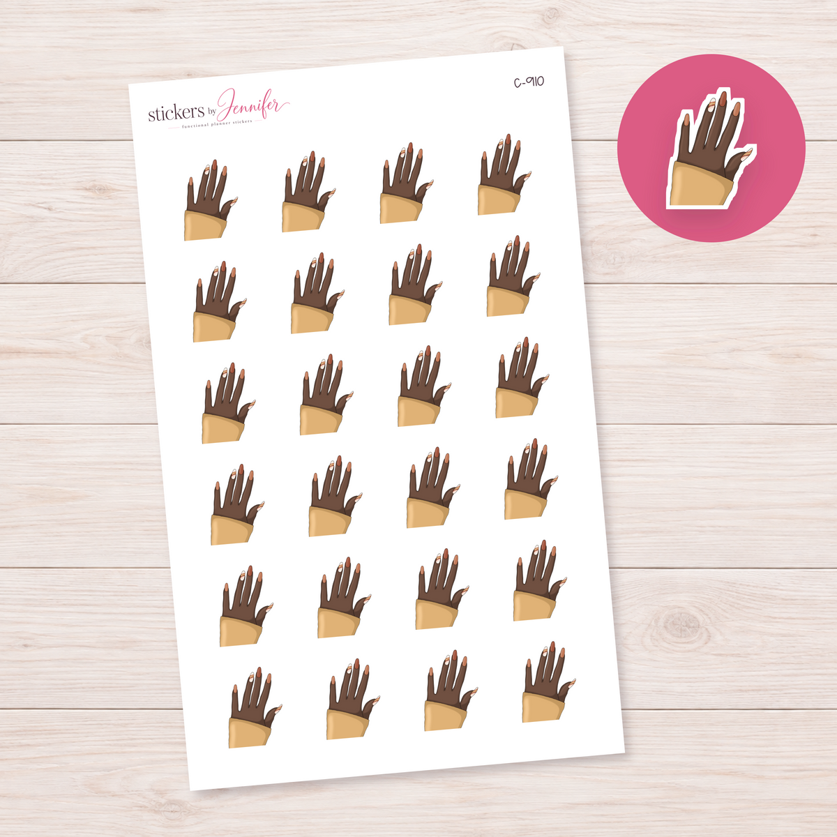 Warm Neutral Manicure Planner Stickers | C-910