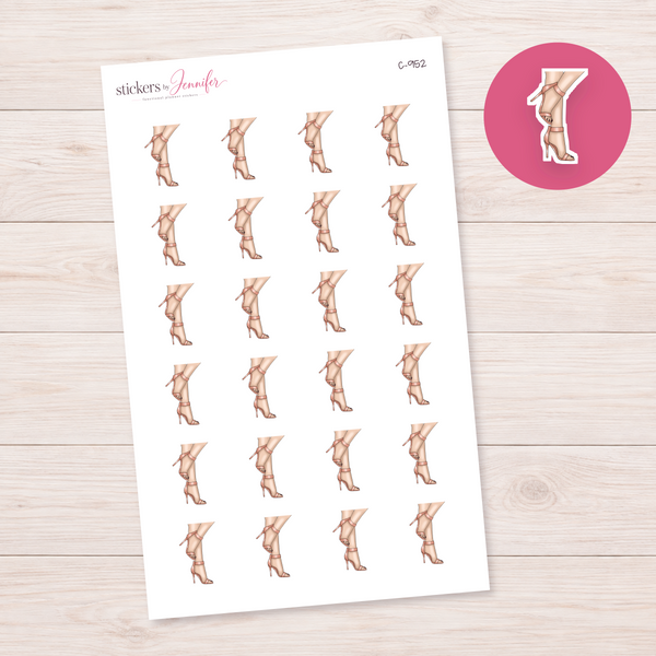 Blush Strap Heels Planner Stickers | C-952