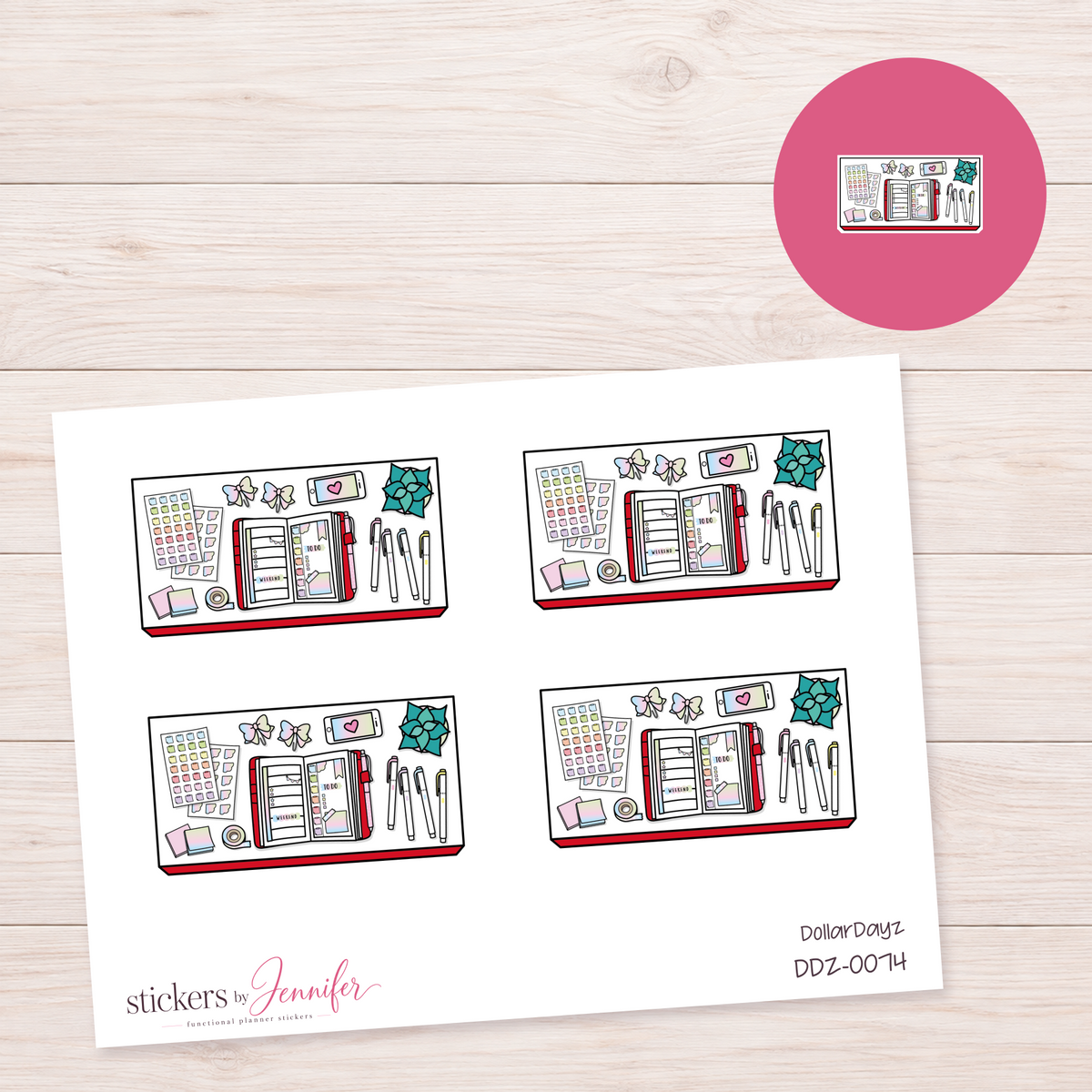 Planner Desk Planner Stickers | DDZ-0074