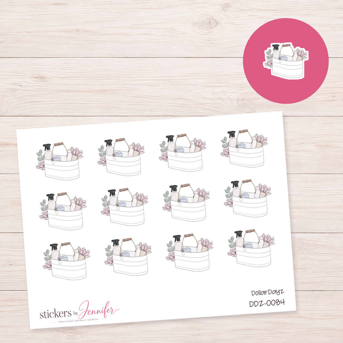 Cleaning Caddy Planner Stickers | DDZ-0084