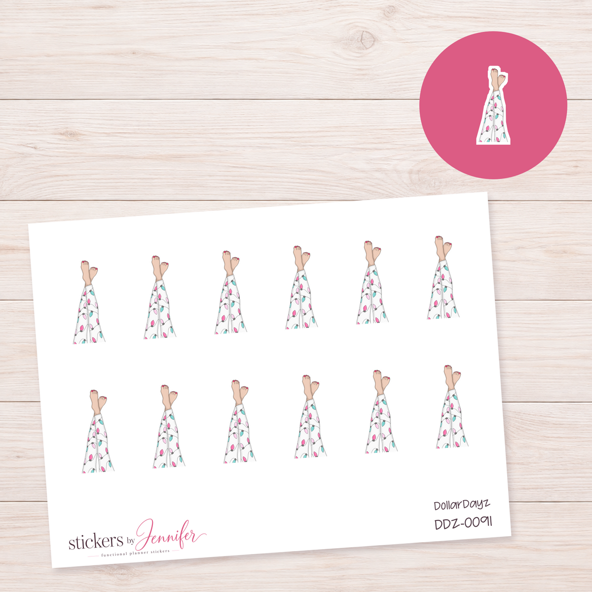 Floral Sleeves & Hands Planner Stickers | DDZ-0091