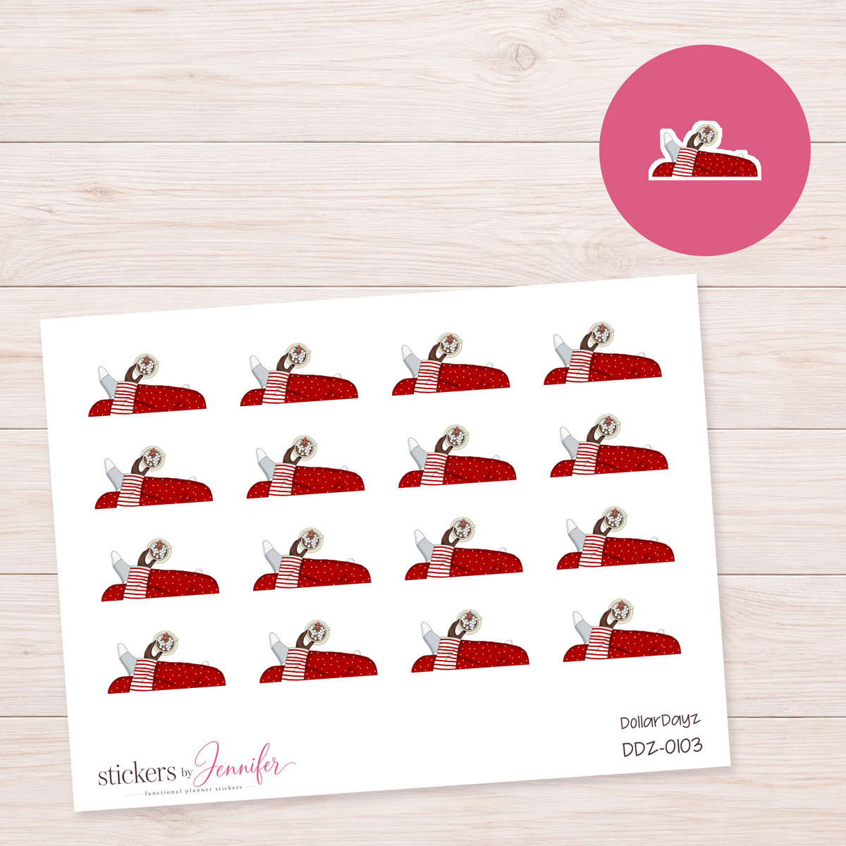 Christmas Cocoa & Blanket Planner Stickers | DDZ-0103