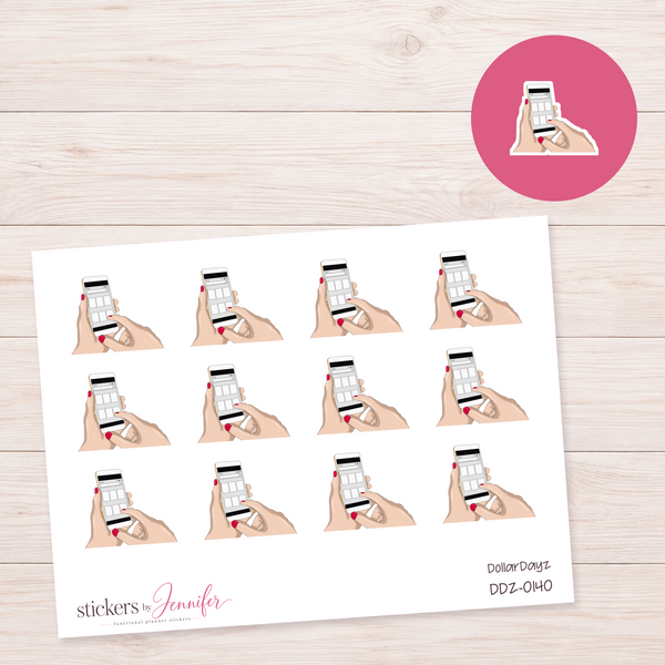 Shopping on Phone Planner Stickers | DDZ-0140