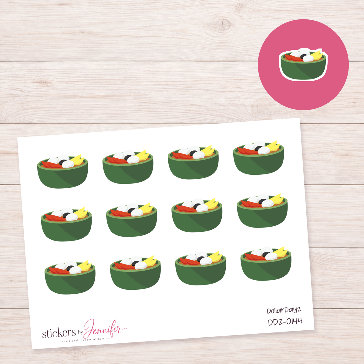 Asinan Bowl Planner Stickers | DDZ-0144
